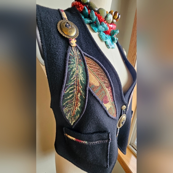 Vintage Coloratura Women's Vest 80's Southwestern - Picture 6 of 11